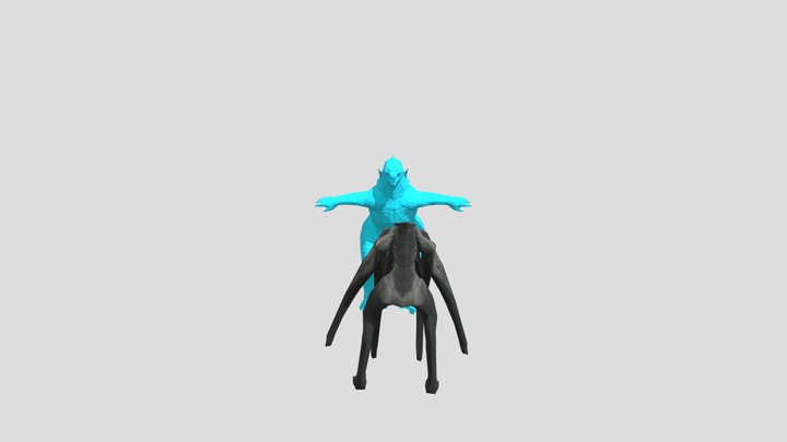 Voidzilla vs Muto Female 3D Model