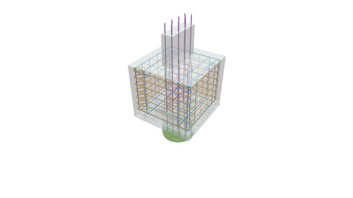 00203 - Bloco 1 estaca 3D Model