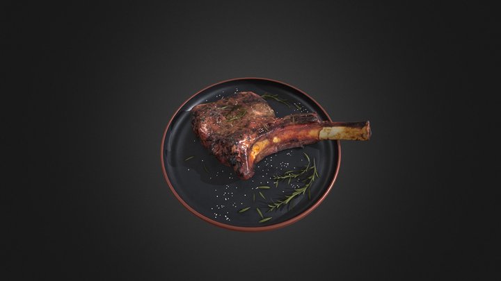Steak Dish 3D Model