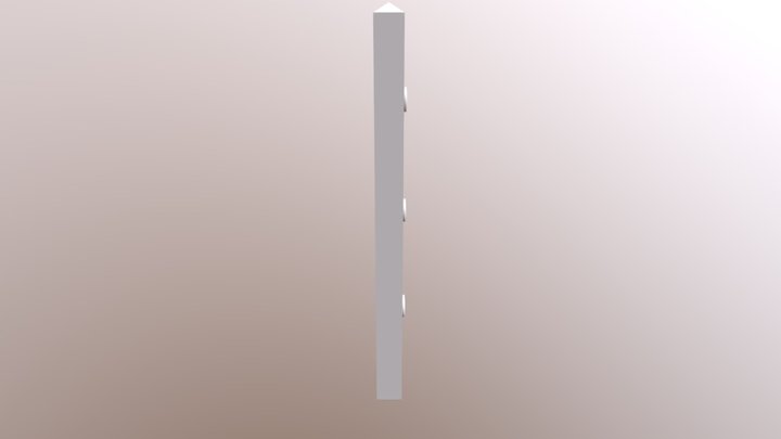 Laser Fence Pole Turn 3D Model