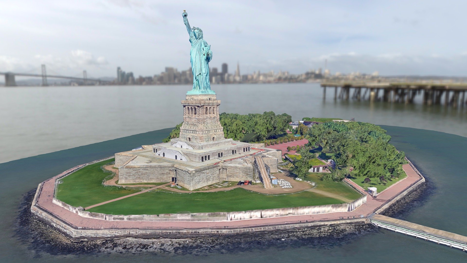 liberty island - Download Free 3D model by SPLEEN VISION (@spleen.vision)  [5ca0a6d]