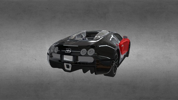 Bugatti Veyron fully rigged. 3D Model