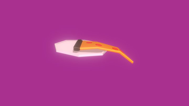 Low Poly Pizza Slice 3D Model