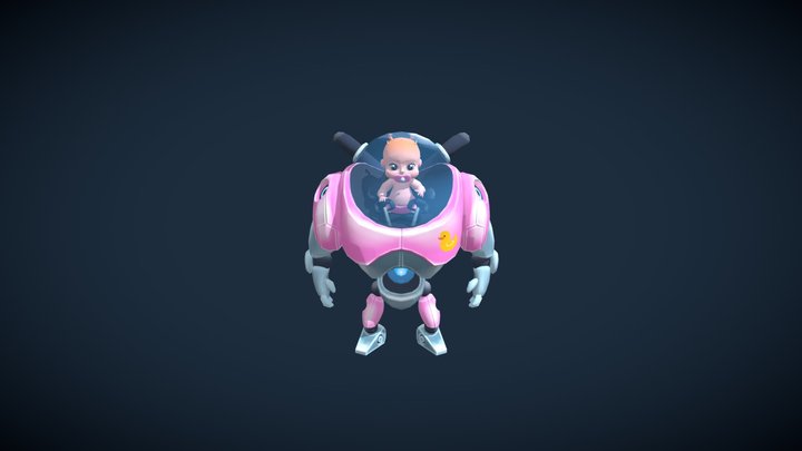 Child in a spacesuit 3D Model