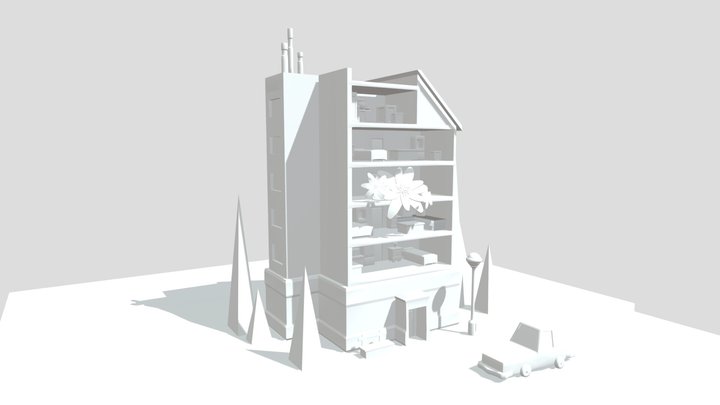 Doll House / Casa de muñecas (lowpoly) 3D Model