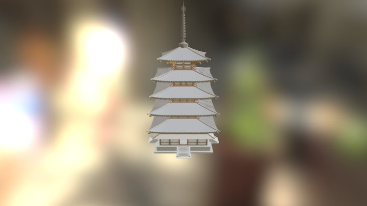 Horyu-ji- Pagoda 002 3D Model