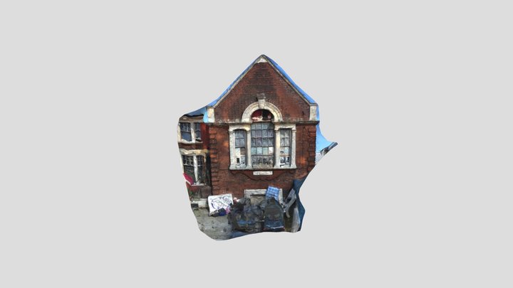 Brick house facade 3D Model