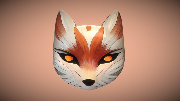 Fox Mask V02 Pack - 5 kinds - Low & High Poly 3D Model