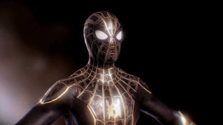 Spider-Man Black and Gold Suit (Hot Toys ver.) 3D Model