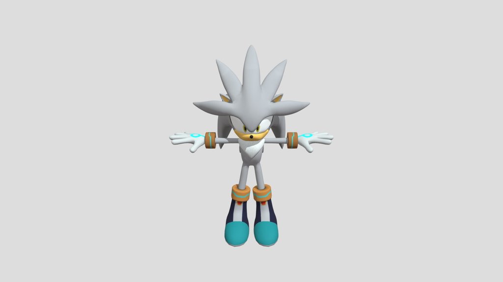 Silver the Hedgehog 3D Model FBX