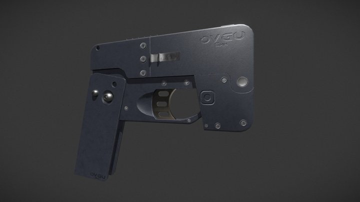 Phone Gun_"OVGU 5mm"_Hıgh Poly_Weapon_Game Ready 3D Model