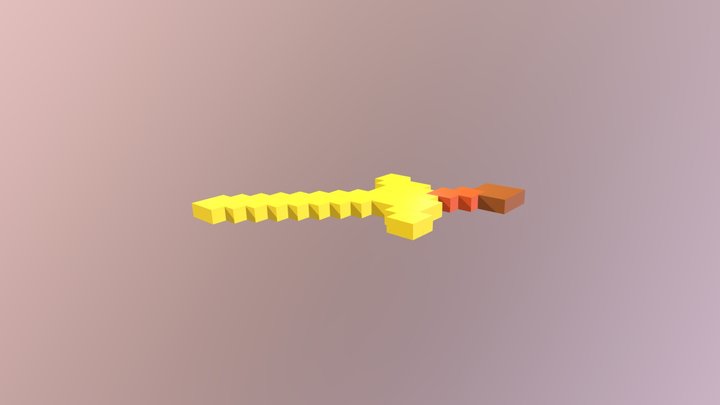 Golden Sword Minecraft 3D Model