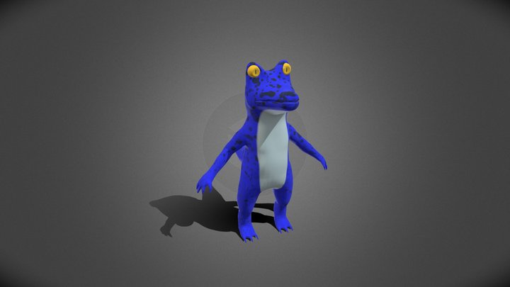 Humanoid Crocodile 3D Model