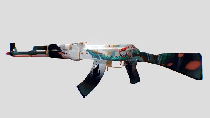 CS:GO SKIN DESIGN: AK-47 - Dream emergence 3D Model