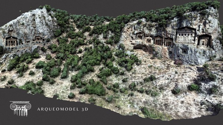 Dalyan Rock Tombs - TURKEY 3D Model