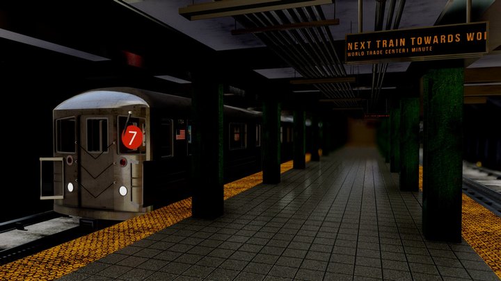Subway Station Assets 3D Model