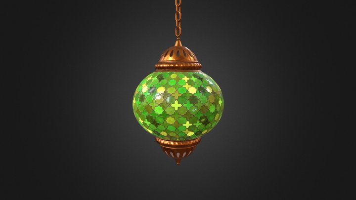 Green Hanging Lantern 3D Model