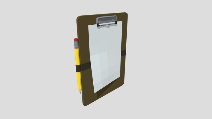 Low Poly Check List 3D Model