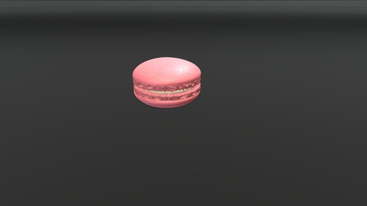 Sweet strawberry macaron 3D Model