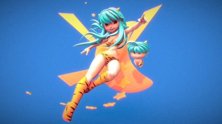 Urusei Yatsura - Lamu & Jariten 3D Model