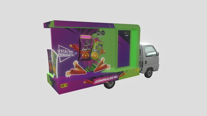 Valla móvil temática doritos 3D Model