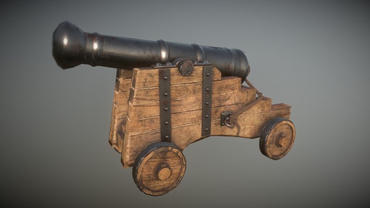 Antique Cannon 3D Model