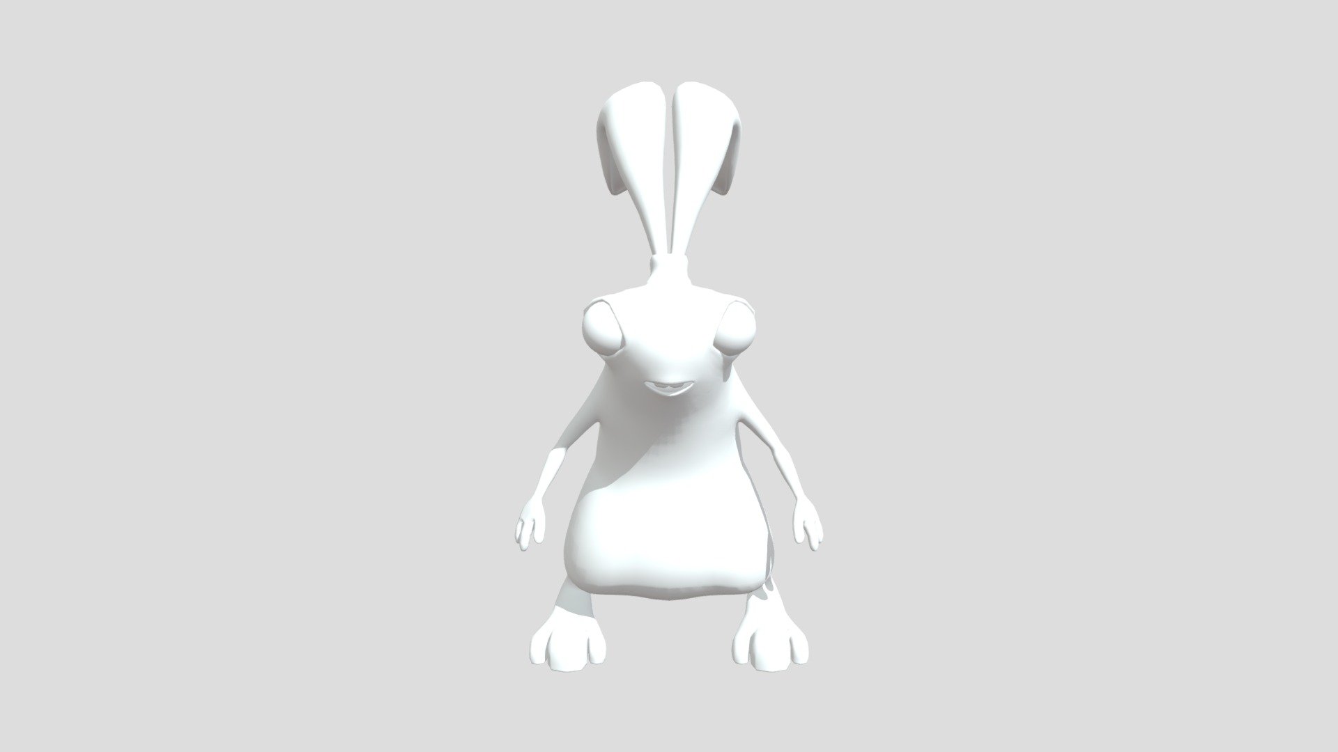 Bunny Model Unwrapped And Ready To Texture! - 3d Model By Imagin3 