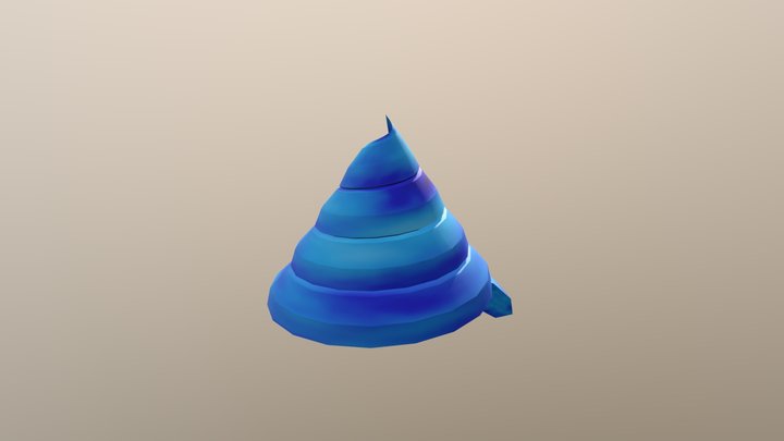 Curved Sea Shell Texture 3D Model