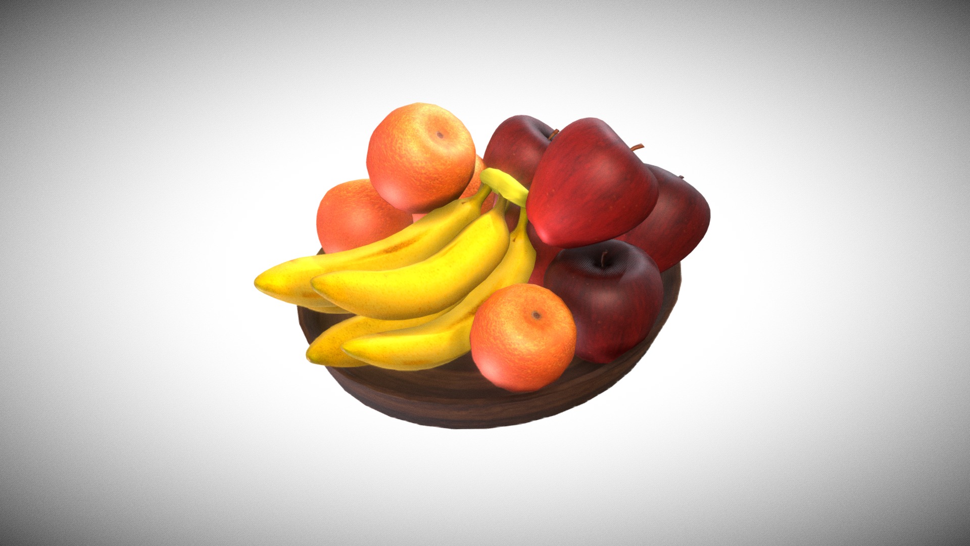 3D model Fruit Basket - This is a 3D model of the Fruit Basket. The 3D model is about a bowl of fruits.