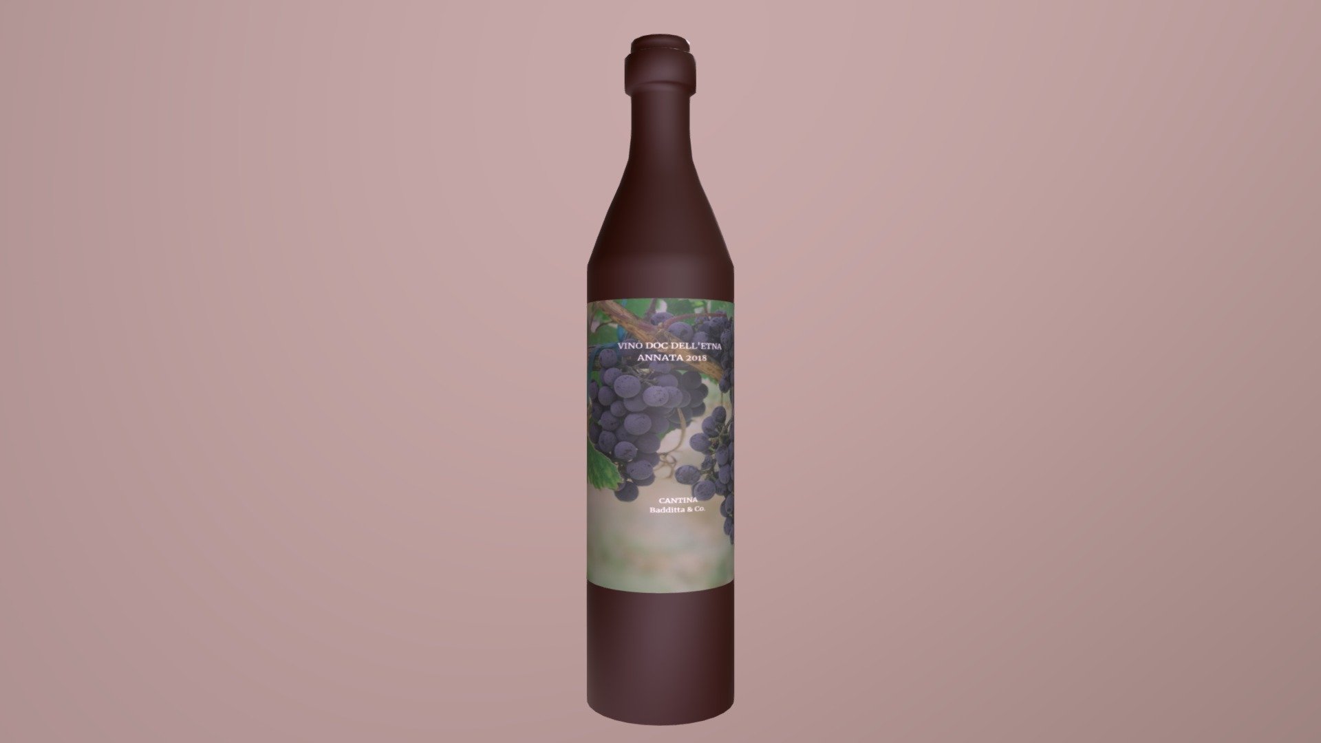 Bottiglia di vino Etna