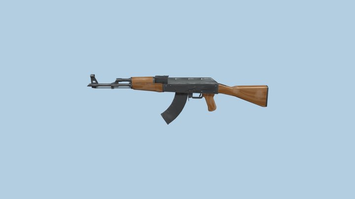 AK_47 lowpoly 3D Model