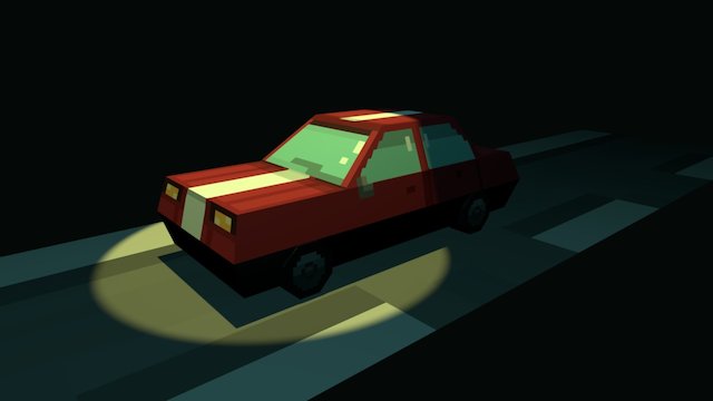 Red Car 3D Model