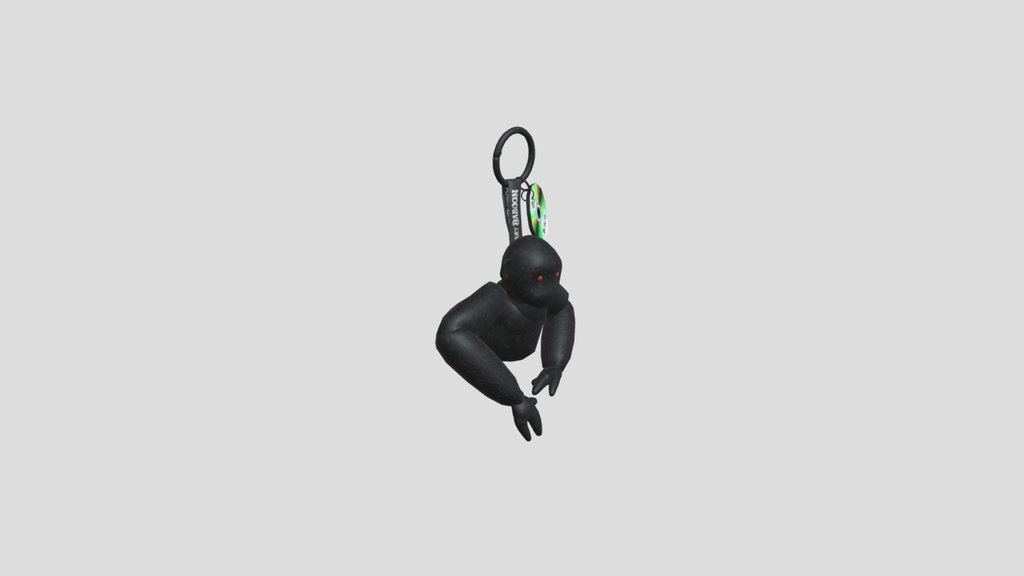 Black Goo Goo Plushie Scary Baboon