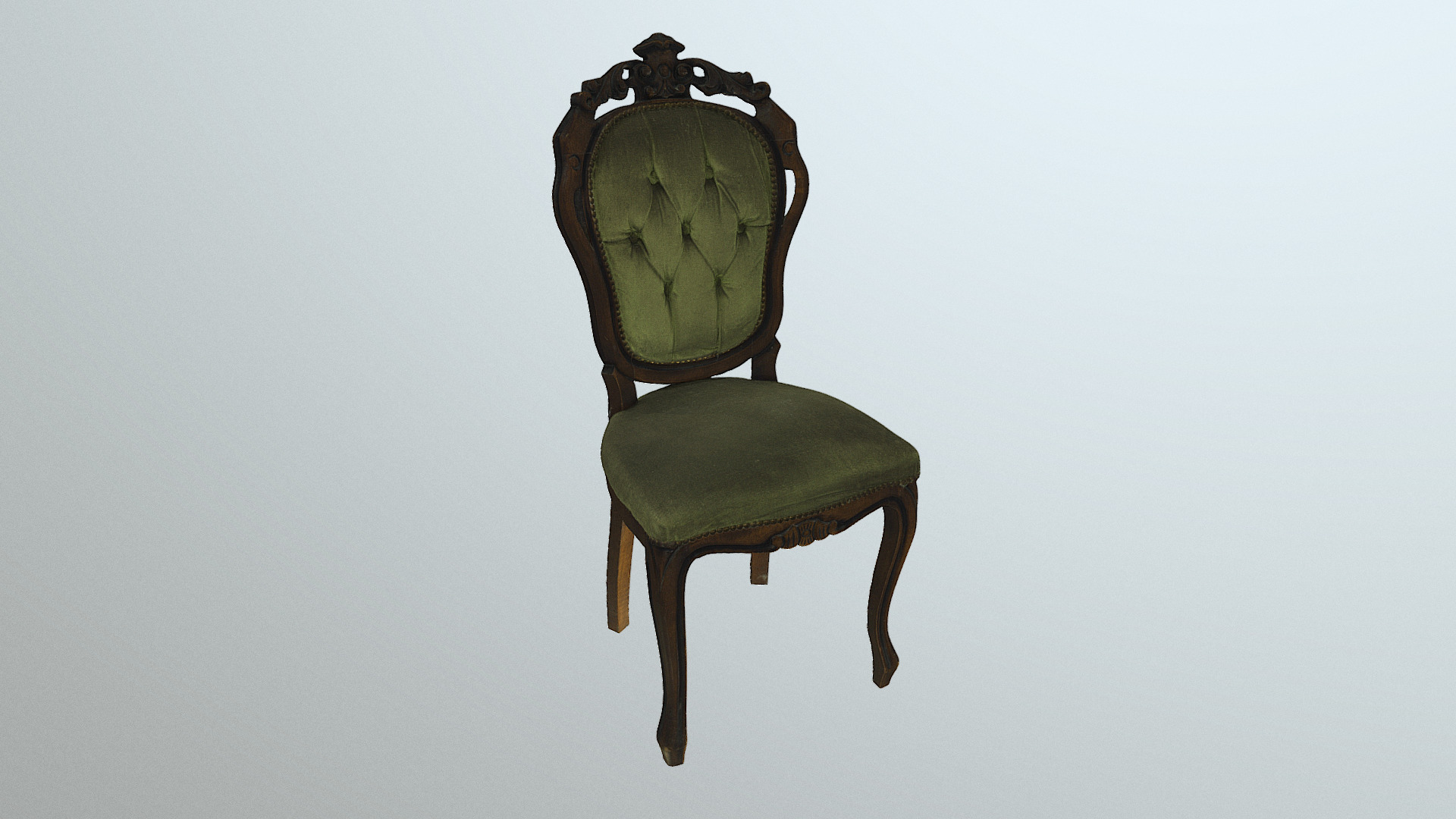 3D model Royal Chair - This is a 3D model of the Royal Chair. The 3D model is about a chair with a clock on it.