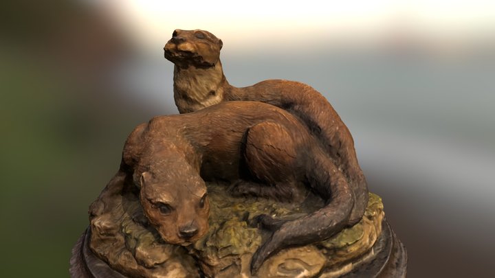 Otter Pair Sculpture — Photogrammetry Scan