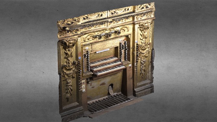 Consola del órgano de Joseph de Echevarria 3D Model
