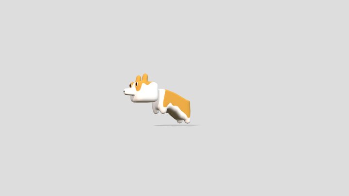 Dog corgi animated 3D Model