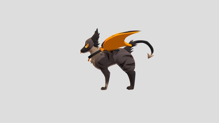 Little stupid hyena bat furry 3D Model