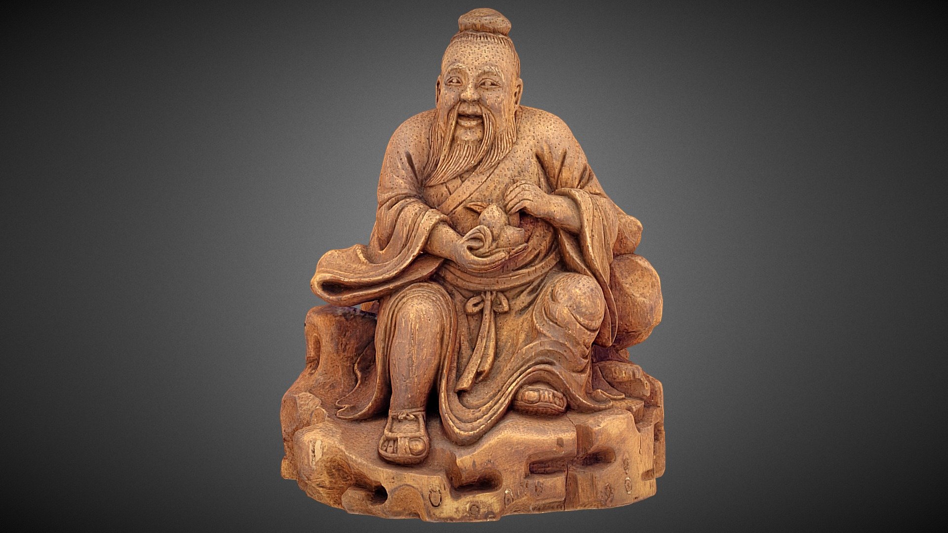 Chinese wooden figure.