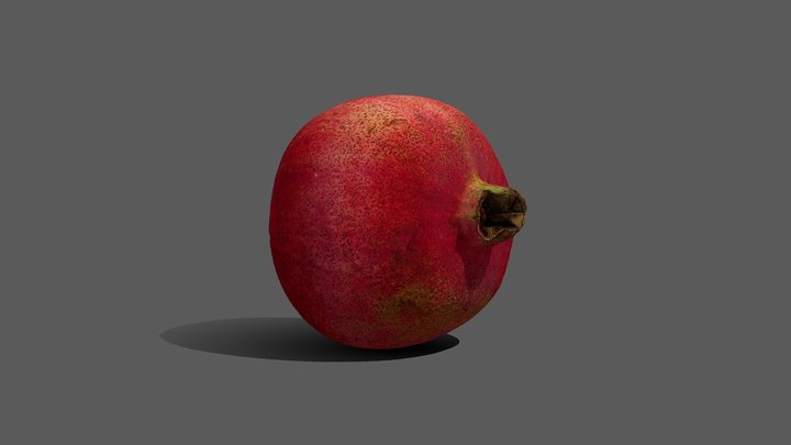 Pomegranate fruit 3D Scanned 3D Model