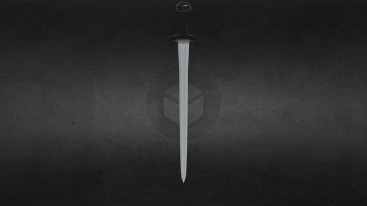 Lowpoly Long Sword 3D Model
