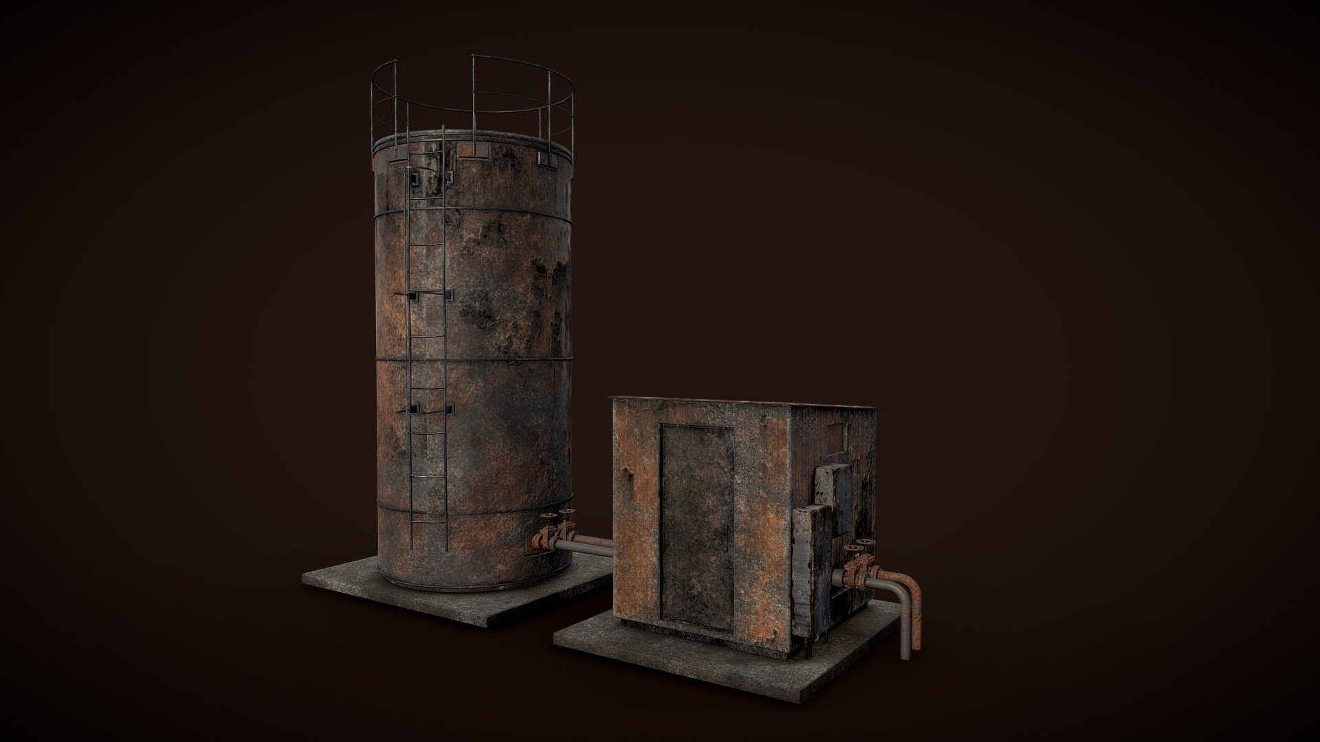 Rusted liquid tank