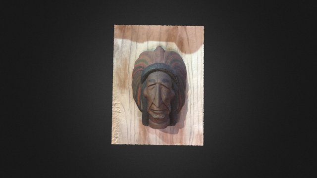 A wood head 3D Model