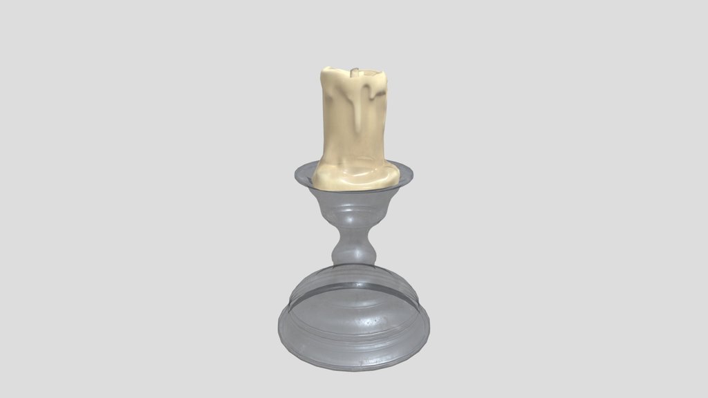 Antique Brass Chamber Candlestick