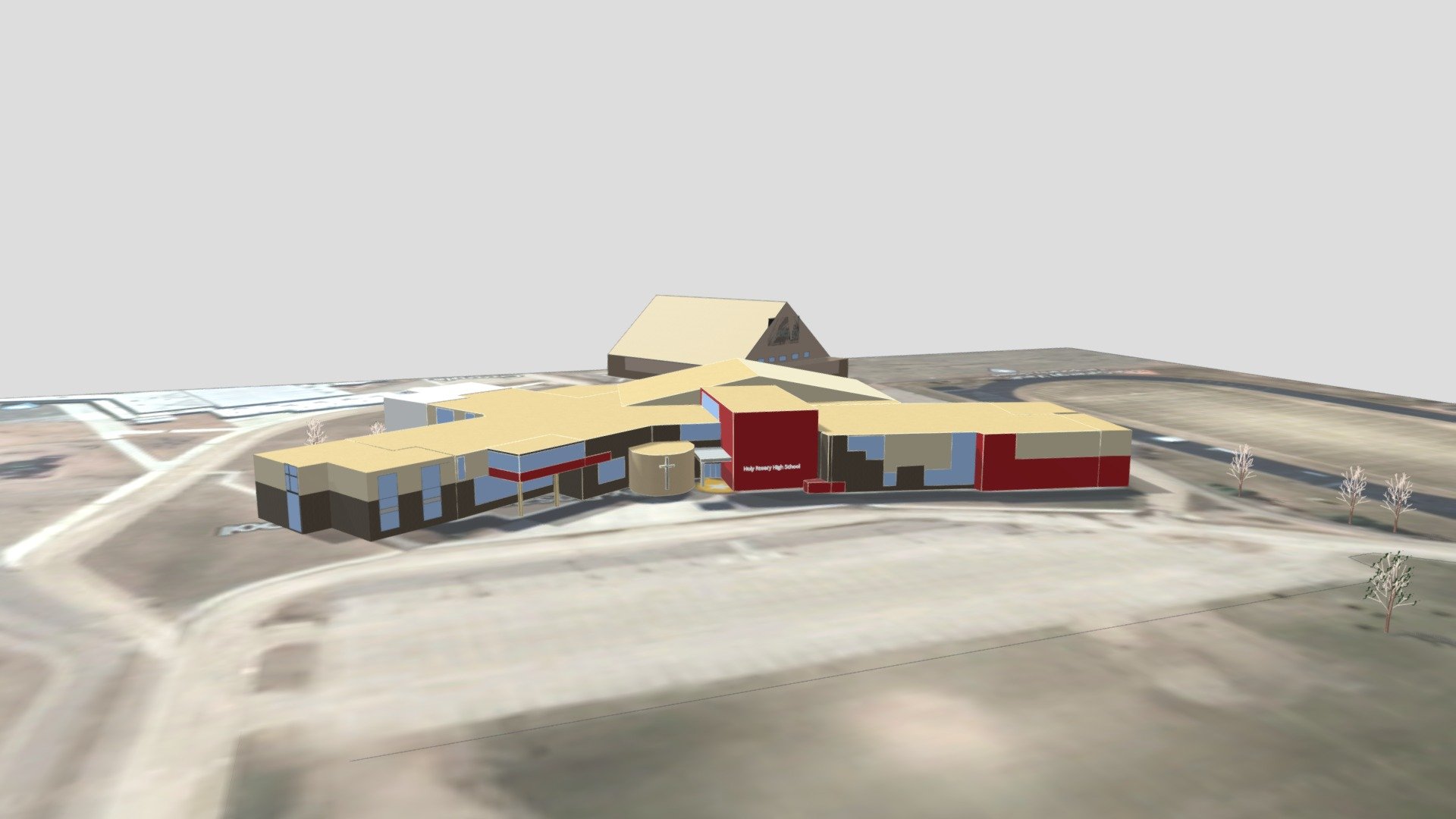 Holy Rosary High School-Made in Sketchup