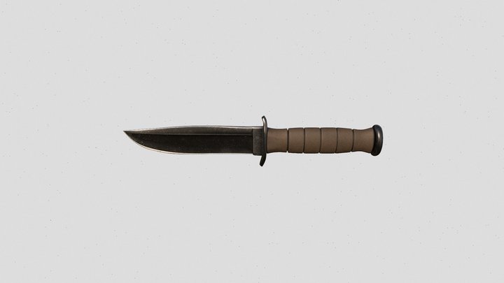 Combat Knife 3D Model