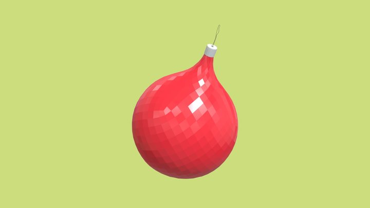 Christmas tree toy red ball 3D Model