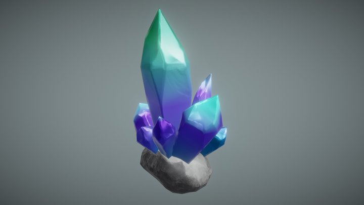 Stylized Crystal 3D Model