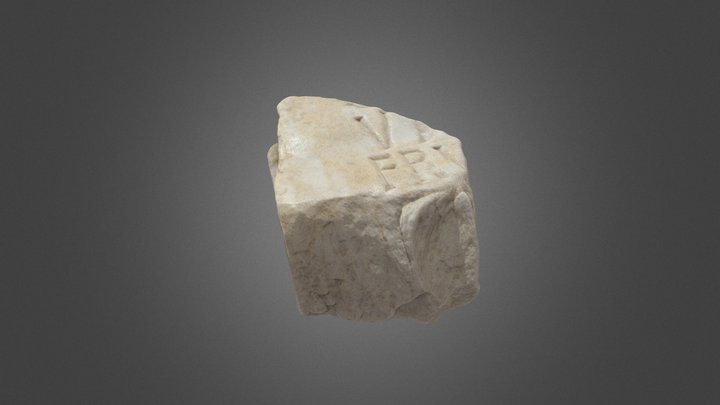 Inscripción de época visigoda en mármol blanco 3D Model