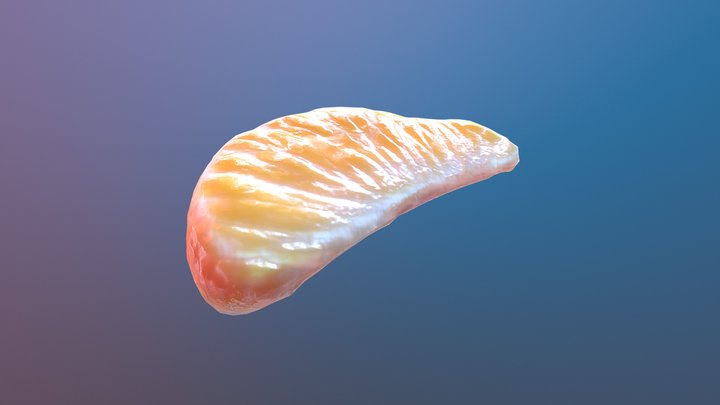 Tangerine Slice 3D Model
